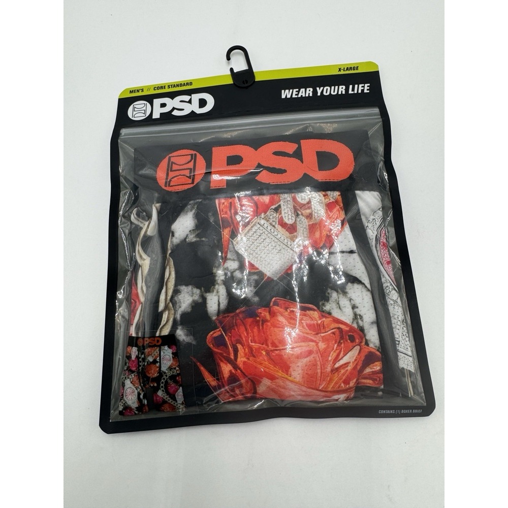 PSD Underwear Men's Orange Ice Boxer Briefs Size XL NWT